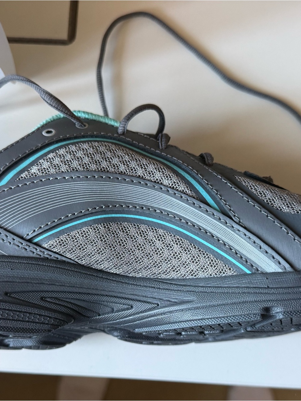 Ryka Women's Gray and Teal Athletic Walking Sneakers - Picture 5 of 5